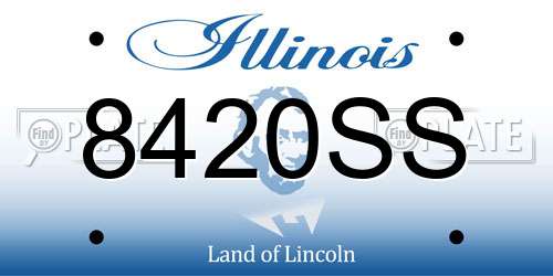 8420SS Illinois License Plate