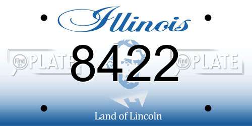 8422 Illinois License Plate