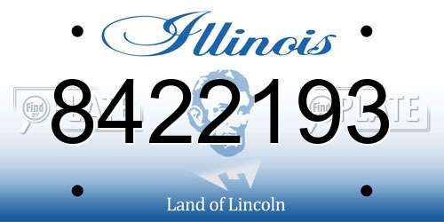 8422193 Illinois License Plate