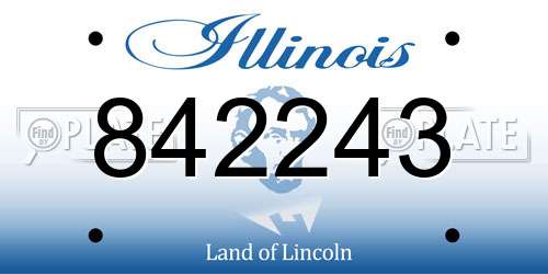 842243 Illinois License Plate