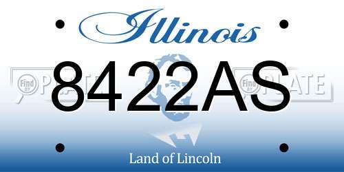 8422AS Illinois License Plate