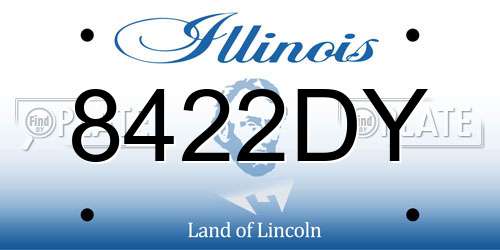 8422DY Illinois License Plate