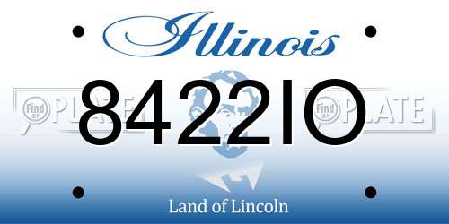 8422IO Illinois License Plate