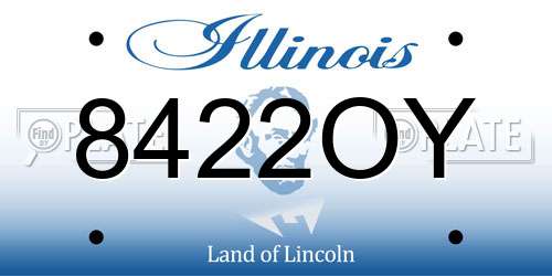 8422OY Illinois License Plate