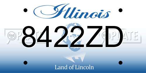 8422ZD Illinois License Plate