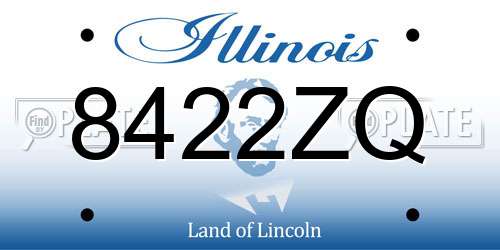 8422ZQ Illinois License Plate
