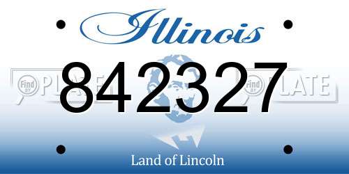 842327 Illinois License Plate