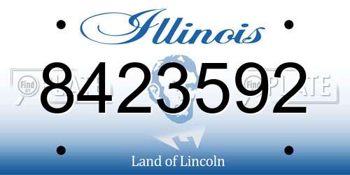 8423592 Illinois License Plate