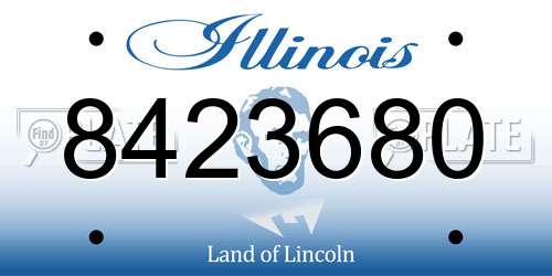 8423680 Illinois License Plate