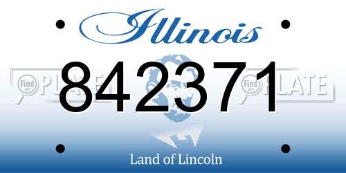 842371 Illinois License Plate