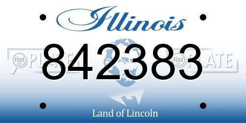 842383 Illinois License Plate
