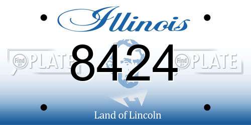 8424 Illinois License Plate