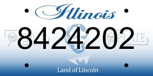 8424202 Illinois License Plate