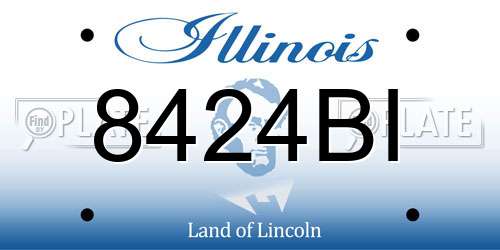 8424BI Illinois License Plate