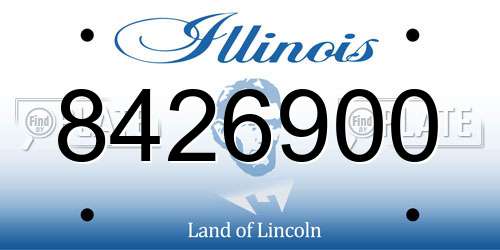8426900 Illinois License Plate