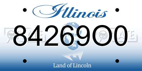 84269O0 Illinois License Plate