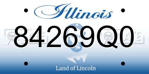 84269Q0 Illinois License Plate