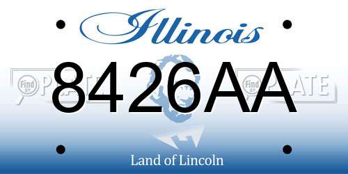 8426AA Illinois License Plate