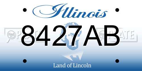 8427AB Illinois License Plate