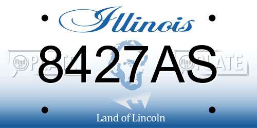 8427AS Illinois License Plate