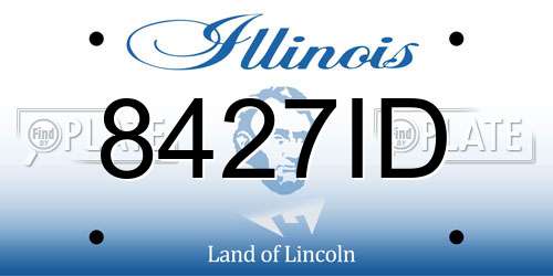 8427ID Illinois License Plate