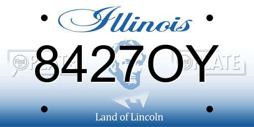 8427OY Illinois License Plate