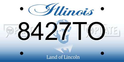 8427TO Illinois License Plate