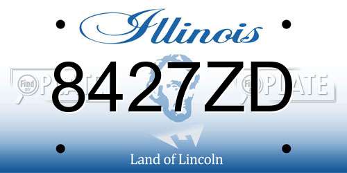 8427ZD Illinois License Plate