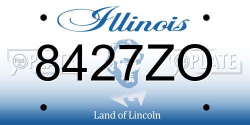 8427ZO Illinois License Plate