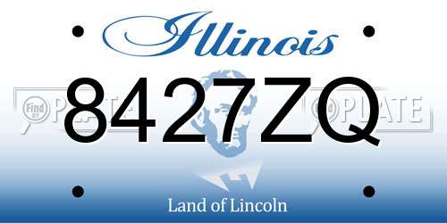 8427ZQ Illinois License Plate