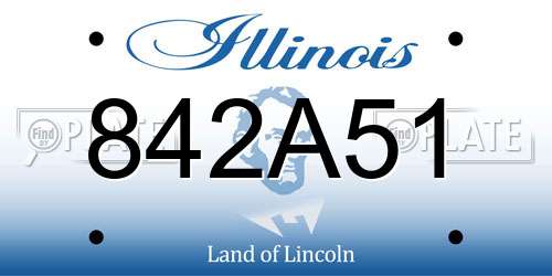 842A51 Illinois License Plate