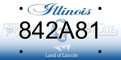 842A81 Illinois License Plate