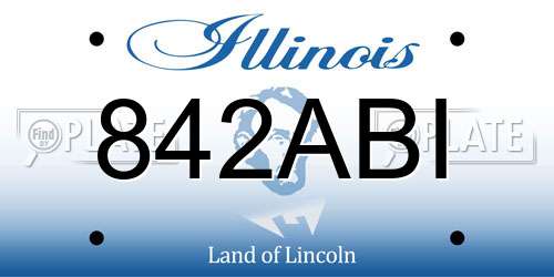 842ABI Illinois License Plate