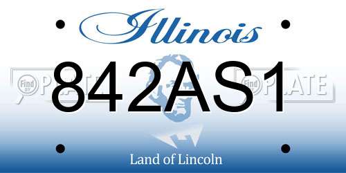 842AS1 Illinois License Plate