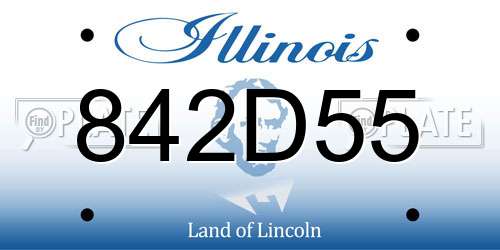 842D55 Illinois License Plate