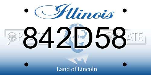842D58 Illinois License Plate