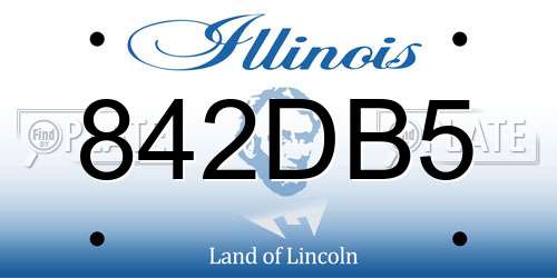 842DB5 Illinois License Plate