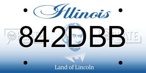 842DBB Illinois License Plate