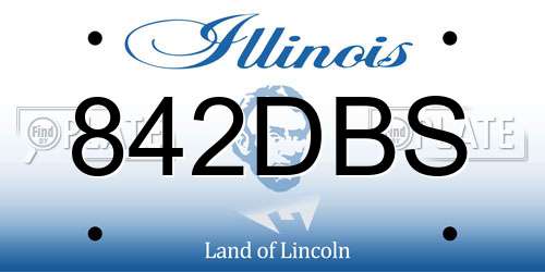 842DBS Illinois License Plate