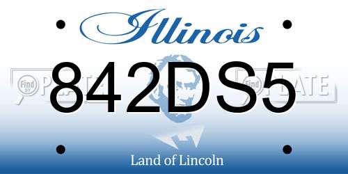 842DS5 Illinois License Plate