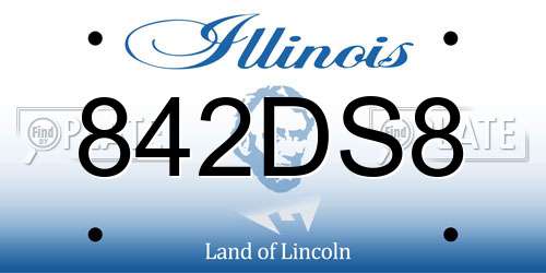 842DS8 Illinois License Plate