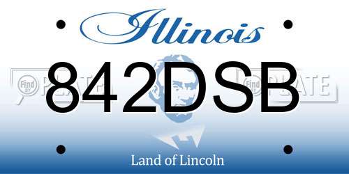 842DSB Illinois License Plate