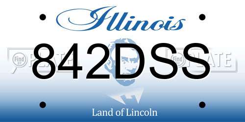 842DSS Illinois License Plate