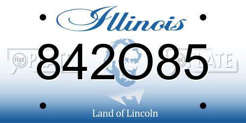 842O85 Illinois License Plate