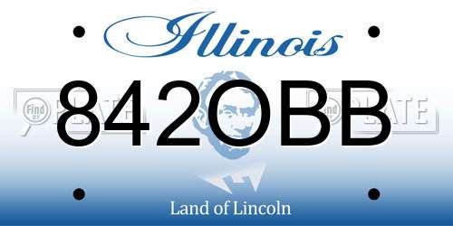 842OBB Illinois License Plate