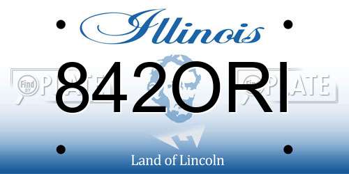 842ORI Illinois License Plate