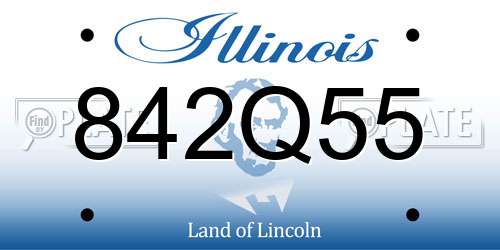 842Q55 Illinois License Plate