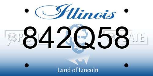 842Q58 Illinois License Plate