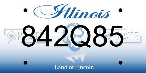 842Q85 Illinois License Plate