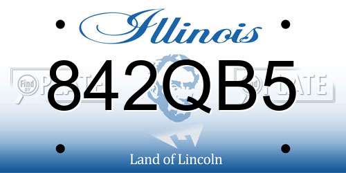 842QB5 Illinois License Plate